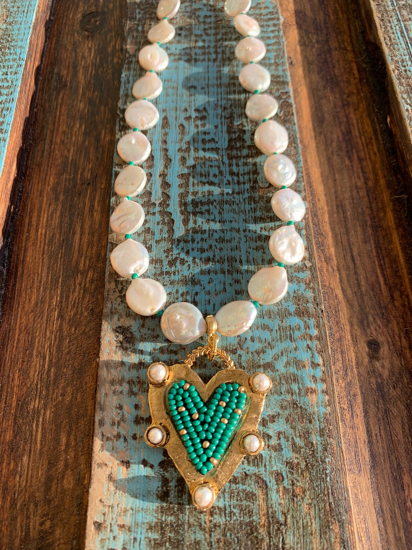 Carmen Green Heart Necklace ITEM HP217