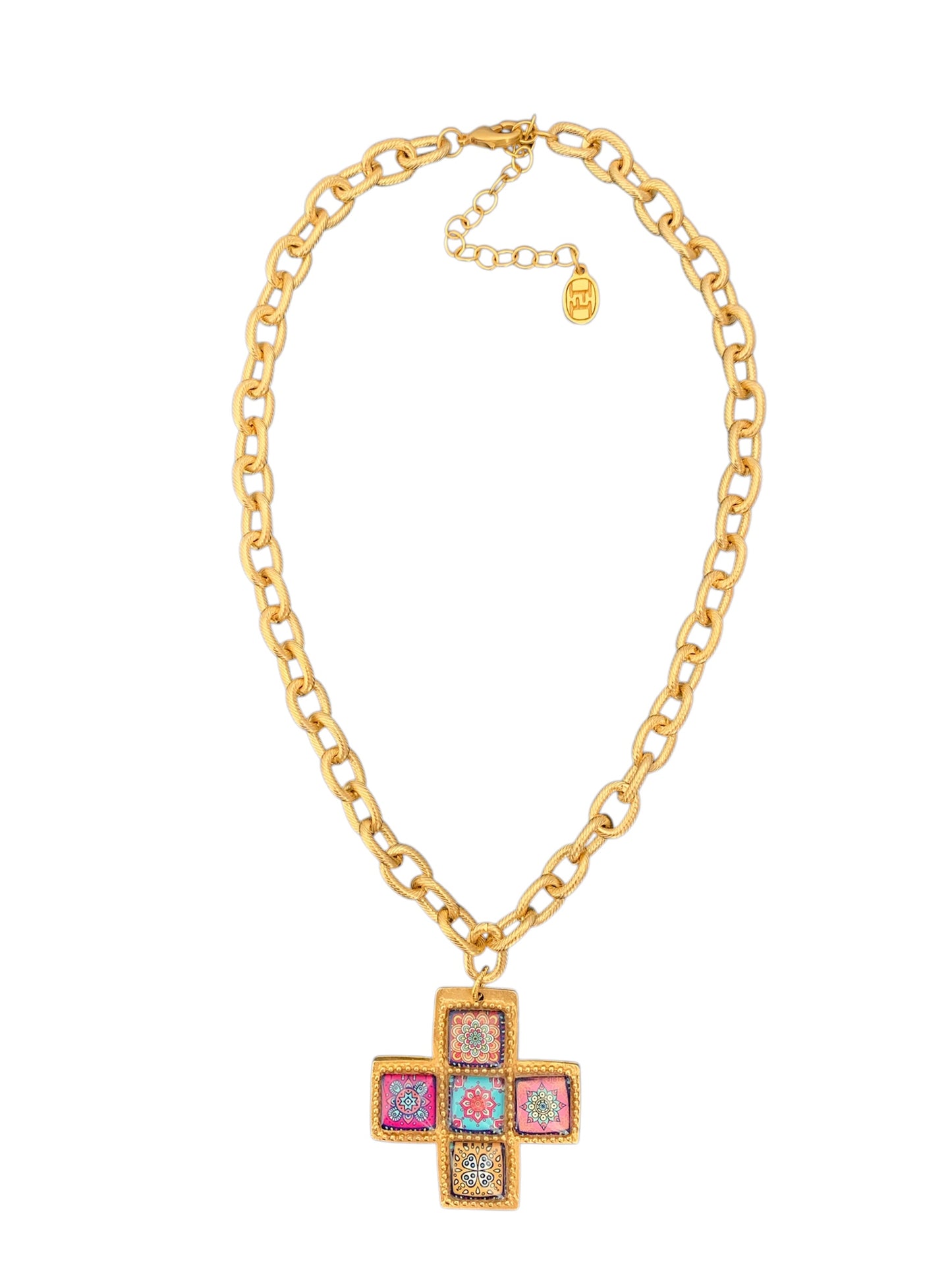 Mandala Cross Bella Necklace. ITEM CC315