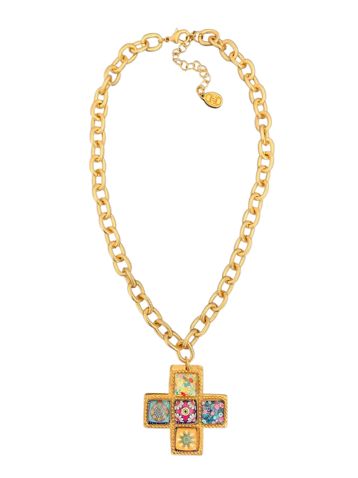 Flower Cross Bella Necklace. ITEM CC318