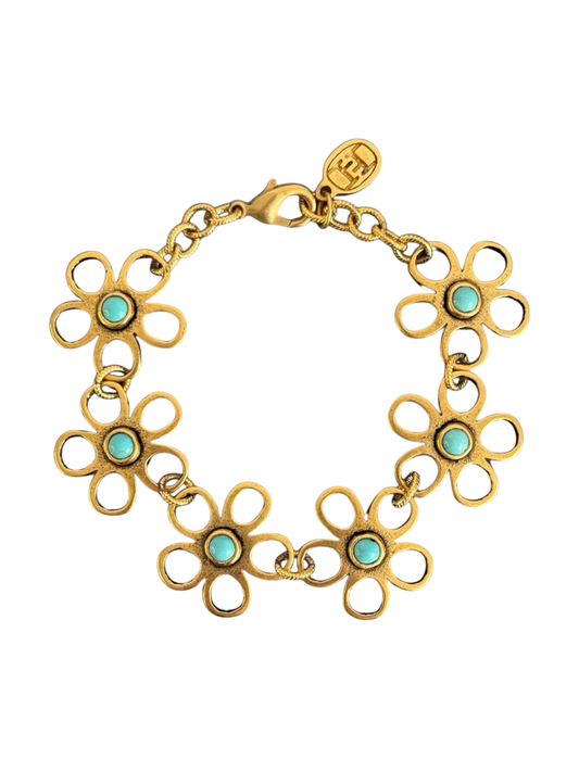 Turquoise in Bloom Bracelet. ITEM FT31