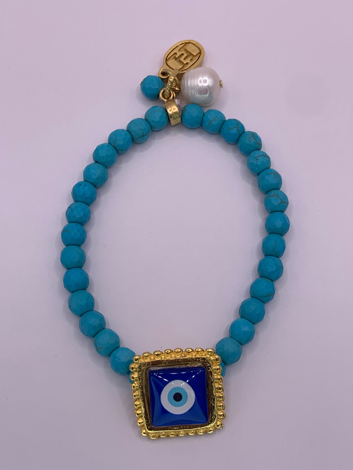 Turquoise & Evil Eye bracelet. ITEM 425