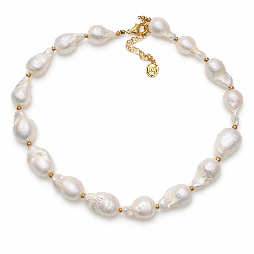Baroque pearl & Czech crystal. ITEM 623