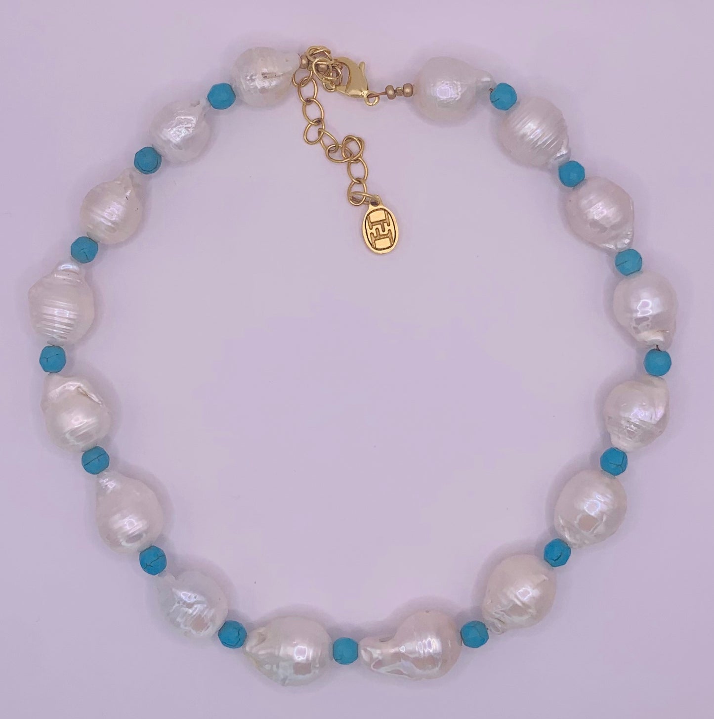 Baroque pearl & turquoise. ITEM 621