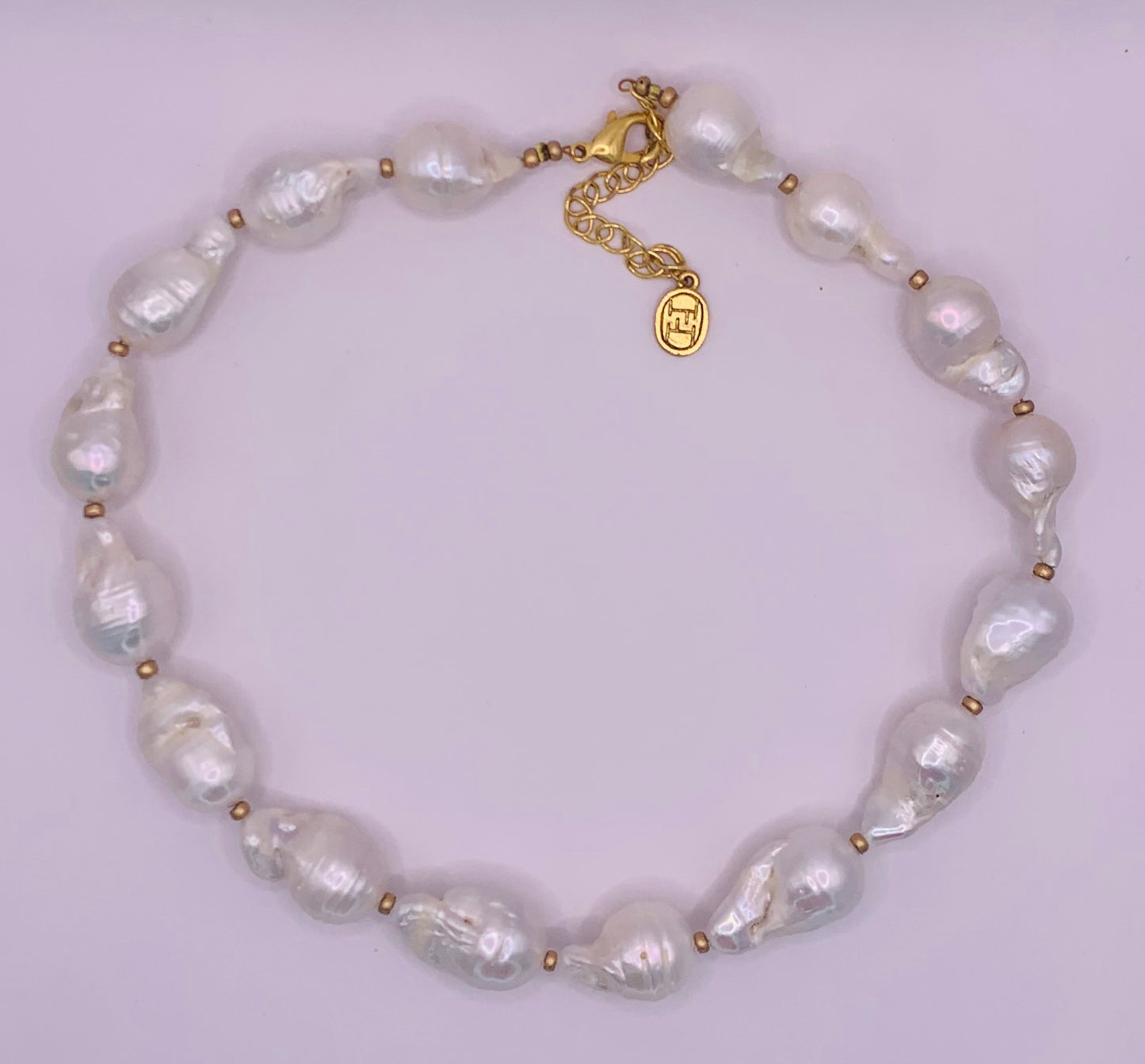 Baroque pearl & Czech crystal. ITEM 623