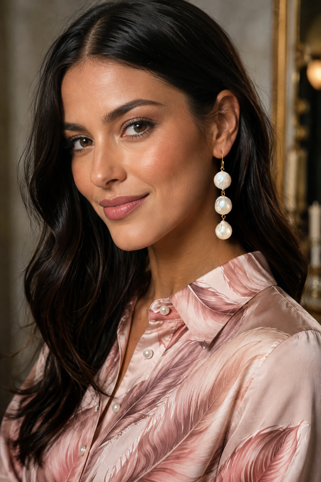 Baroque Trio Earring. ITEM 517