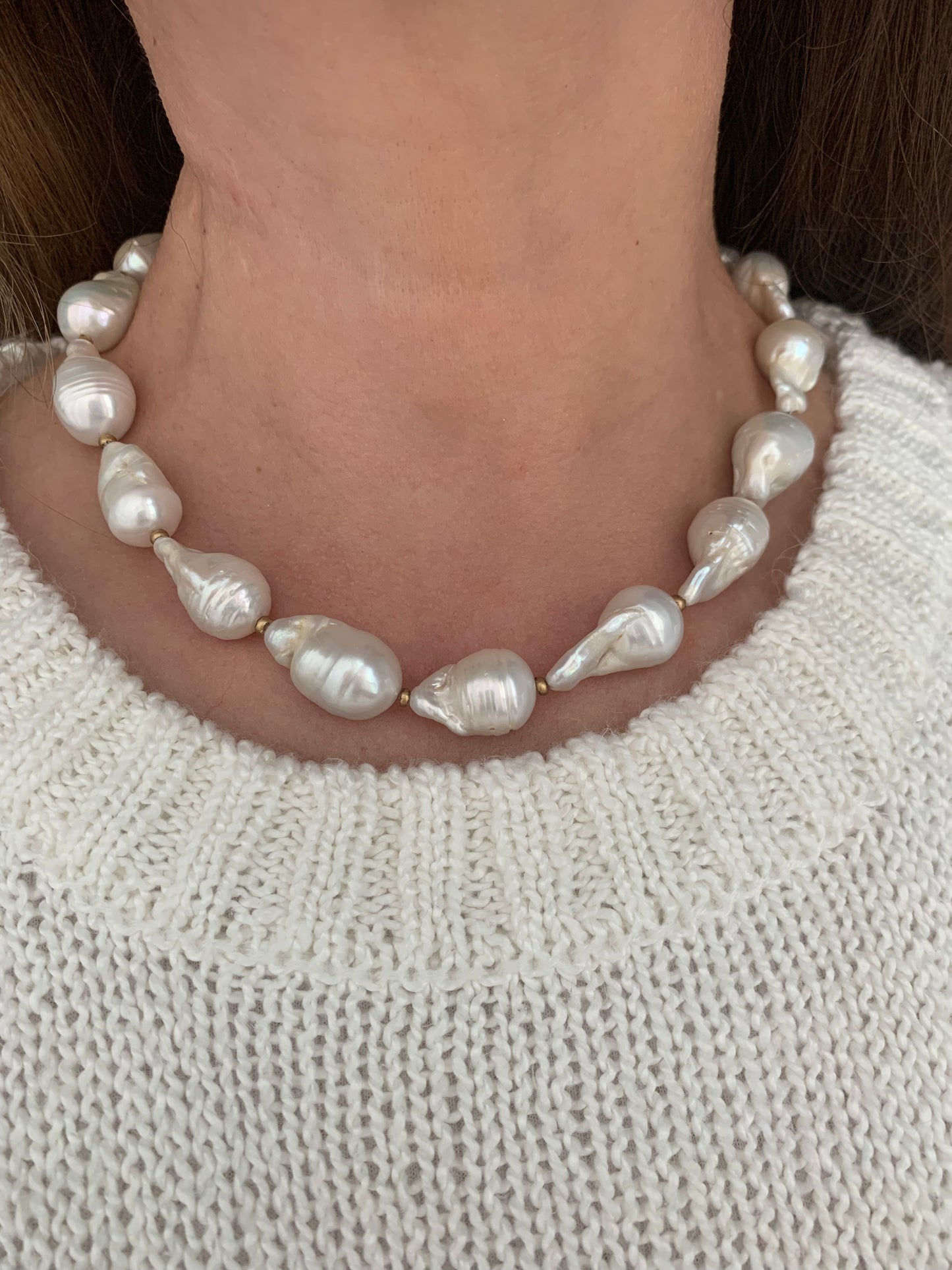 Baroque pearl & Czech crystal. ITEM 623