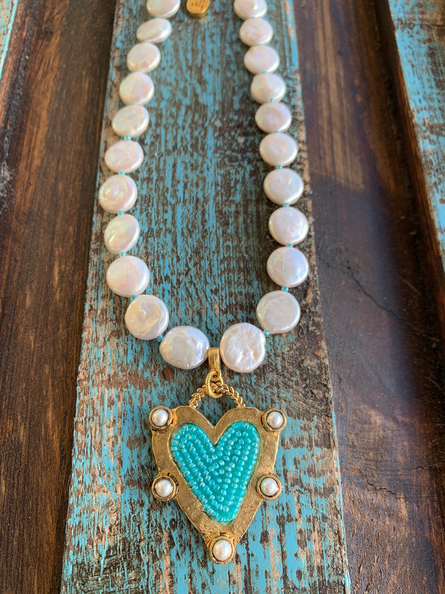 Carmen Turquoise Heart Necklace ITEM HP219